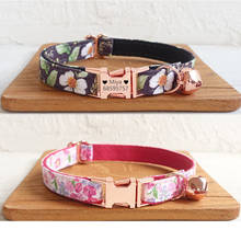 Collar de gato personalizado con placa de campana, identificación personalizada, Collar de gatito, perros pequeños, Bulldog, Chihuahua, Yorshire, cachorro 2024 - compra barato