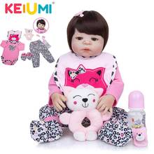 KEIUMI Wholesale Fashion 57 cm Reborn Baby Doll Full Silicone Vinyl Adorable Girl Baby Toy Doll For Toddler Kids Birthday Gifts 2024 - buy cheap