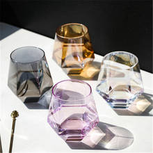 Creative Diamond Glass Mugs Whiskey Glass Geometric Octagonal Wine Glass Drinking Glassektail Milk Tea Cup Drinkware 2024 - buy cheap