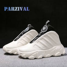 PARZIVAL New Platform Ladies Sneakers Couple Shoes Breathable Men Casual Shoes Woman Man Height Increasing Shoes Plus Size 35-44 2024 - buy cheap