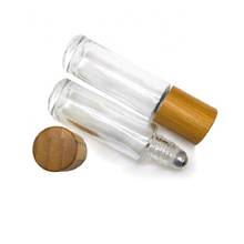 10ML 15ML Bamboo Cap Roll On Bottle Essential Oil Glass Bottle Steel Bead Perfume Cosmetic Packaging Roller Bottles 15 Pieces 2024 - buy cheap