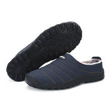 Zapatillas cálidas de felpa para hombre y mujer, chanclas antideslizantes para interiores y exteriores, zapatos de invierno 2024 - compra barato