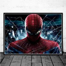 Pintura en lienzo de Spiderman, cómics, héroe de Marvel, póster de pared, decoración del hogar, cuadros de pared para decoración de sala de estar 2024 - compra barato