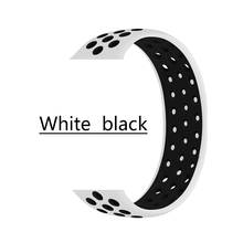 White /Black Sport Band 44mm Universal Strap iwatch band Series 6 5 40mm Silicone Bracelet 42mm 38mm watch strap Series 2 3 2024 - buy cheap