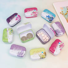 32Pc(1 Box)/Lot   Flower diamond Mini Cover Iron Tin Metal Case / Can/Pill Cute Small Kit/Candy Storage Gift Box 2024 - buy cheap