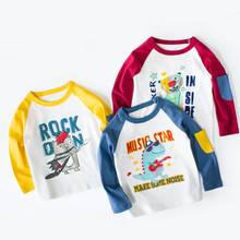 Boys T Shirt Long Sleeves Kids Girls Toddler Children Cotton Tops Cartoon Baby Dinosaur Tee Teens Clothing Clothes Full Infant 2024 - buy cheap