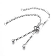 10pcs 24cm Adjustable 304 Stainless Steel Bracelet Makings Slider Bracelets for Women DIY Jewelry Making Single Chain: 12cm 2024 - buy cheap