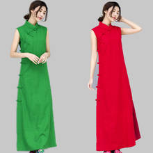 Ropa de mujer Yang Liping, vestido étnico similar, Qipao, ropa larga de cáñamo, 2021 2024 - compra barato