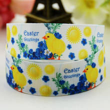 22mm 25mm 38mm 75mm Ruban satin Easter Chicken Cartoon Character printed Grosgrain Ribbon party decoration X-01319 10 Yards 2024 - buy cheap