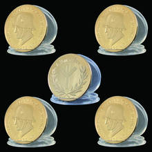 5PCS 1939 WWII Deutsche Military Soldier Kompanie Aufklarungsabteilung 4 Panzerdiv Challenge Gold Coin World Peace 2024 - buy cheap