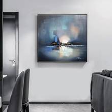 Pôster de construção de cidade paisagem abstrata pintura em tela impressões decoração de casa arte de parede imagens para sala de estar quadros 2024 - compre barato