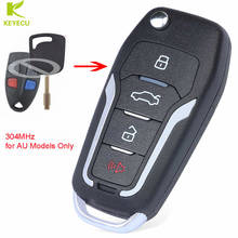 KEYECU New Upgraded Flip Remote Car Key Fob 4 Button 304MHz 4D60 for Ford Falcon FPV XR6 XR8 2 & 3 Series 1999-2002 AU 2024 - buy cheap