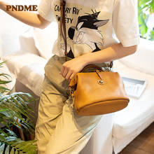 PNDME-Bolso de mano vintage de piel auténtica para mujer, Cuero de vaca real natural de diseño salvaje, bolso de hombro para fiesta 2024 - compra barato