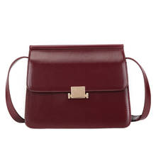 Ceossman Mini Small Square Lock Bag 2020 Fashion New Quality PU Leather Women's Handbag Casual Solid Shoulder Messenger Bags 2024 - buy cheap