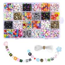 English Letter Acrylic Beads Square Flat Alphabet Beads Charms Bracelet Necklace for Jewelry Making DIY Set 2024 - buy cheap