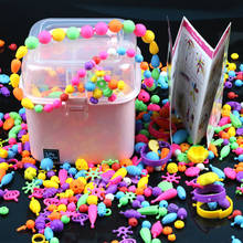 550Pcs DIY Handmade Cordless String Beaded Toy With Storage Box Creative Girl Jewelry Bracelet Jewelry Making Educational Toys 2024 - buy cheap