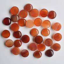 2020 moda de alta qualidade natural vermelho ônix pedra redonda cabochão 14mm contas para fazer jóias atacado 50 pçs/lote frete grátis 2024 - compre barato