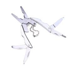 Portable Multifunction Folding Plier Stainless Steel Knife Keychain Screwdriver Camping Survival Tools Travel Kits Pocket Set 2024 - buy cheap