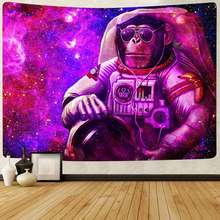 Simsant-tapiz de astronauta bohemio, Hippie, Trippy, Galaxy, Planet, arte, tapices para colgar en la pared para sala de estar, decoración del hogar, pancarta 2024 - compra barato