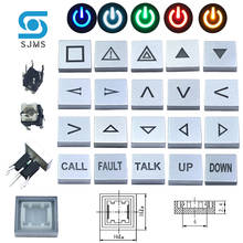 SJMS-botón táctil de 6x6x9,5mm, Micro pulsador con agujero pasante LED, modo de botón de indicación momentáneo, flecha hacia arriba y abajo, 5 unidades 2024 - compra barato