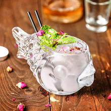 190ml Fish Cocktail Glass Mermaid Wine Glass Cup Originality Cocktail Mug Brandy Thickening Beer Cocktail Vessel Bar Decoration 2024 - buy cheap