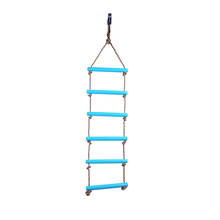 Juguete de escalada de cuerda para niños y adultos, escalera de juguete de plástico azul, diversión para jardín al aire libre, 6 carreras 2024 - compra barato