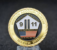 God Bless-moneda chapada en oro de ataque de los Estados Unidos, monedas conmemorativas, regalos coleccionables, 911 2024 - compra barato