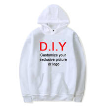 Streetwear DIY Print Men's sweatshirt Unisex Customize Your Exclusive Design Couple Hoodie Hip Hop Fashion Harajuku Hoodies Men 2024 - buy cheap