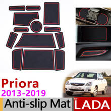 Anti-Slip Gate Slot Mat Cup Rubber Pads Rug for Lada Priora VAZ 2170 2071 2172 2013 2014 2015 2016 2017 Accessories Stickers 2024 - buy cheap