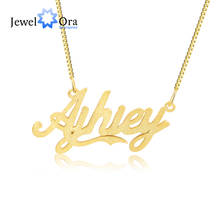 JewelOra Personalized Custom Cursive Name Necklaces for Women Gold/Rose Gold/Silver Color Nameplate Pendants Jewelry Gift 2024 - buy cheap
