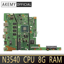 Akemy E402MA E502MA Laptop motherboard para ASUS E402MA E502MA E402M E502M E402 E502 Teste mainboard original 8G RAM N3540 4 núcleos 2024 - compre barato