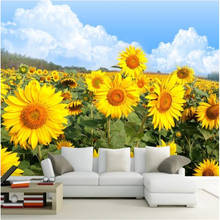 3DBEIBEHANG Large Custom Wallpaper Mural HD Sunflower Landscape Wall Painting TV Wall Decorative wall papers home decor 2024 - buy cheap