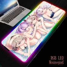 Mairuige Anime Sexy Girl RGB Gaming Large Mouse Pad Gamer Led Computer Mousepad with Backlight Carpet for Keyboard Desk Mat DIY 2024 - buy cheap