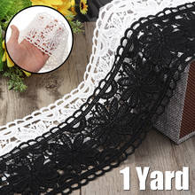 1Embroidery Hollow Lace Edge Trim Ribbon Wedding Applique DIY Sewing Black White Lace Trimming DIY Crafts Supplies 2024 - buy cheap