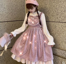 Japanese cosplay Princess tea party gothic dress Soft Girl kawaii girl JSK star printing Ruffle vintage cute high waist JSK cos 2024 - buy cheap