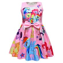 Vestido de fiesta de unicornio de dibujos animados para niñas, disfraz de princesa para Halloween, Navidad, novedad de verano 2024 - compra barato