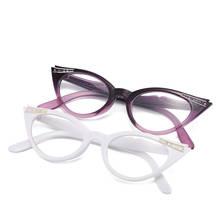 Óculos de leitura de olho de gato, óculos para mulheres da moda, novo, roxo, branco, estampa de leopardo, para presbiopia, óculos de leitura com + 0.5 a 4.0 2024 - compre barato