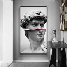 Funny Art Of David Vaporwave Sculpture Canvas Art Posters And Prints Abstract David Canvas Paintings On the Wall Art Pictures 2024 - buy cheap