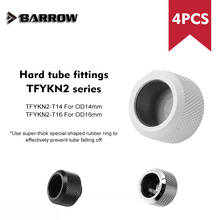 Anti-Off Tpye Hard Tube Fitting Barrow Silicone G1/4" Adapter Suitable For Od14mm / Od16mm Rigid Pipe Water Cooling Component 2024 - buy cheap