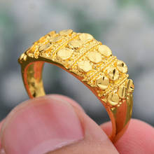 Wando-anillo de oro ajustable para mujer y niña, anillos africanos de Color dorado de Dubái, joyería etíope, anillos árabes de tamaño libre 2024 - compra barato