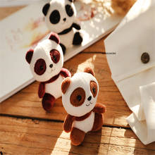 Size 9CM Approx. Stuffed Sitting Panda Key Chain Animal Plush Wedding Gift Toy 2024 - buy cheap