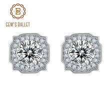 Ballet 925 prata esterlina clássico auréola brincos 1.0ct d cor vvs1 moissanite diamante brincos para casamento feminino 2024 - compre barato