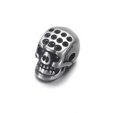  Stainless Steel Skull Bead Spacer Polished 2mm Hole Beads Metal Charms DIY Bracelet Jewelry Making Accessories 2024 - buy cheap