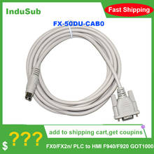 FX-50DU-CAB0 (FX50DUCAB0) кабель адаптера программирования для FX0/FX2n/ PLC для HMI F940/F920 GOT1000, быстрая доставка 2,5 м/5 м 2024 - купить недорого