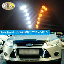 Luz de circulación diurna para Ford Focus 3 MK3 2012 ~ 2015, DRL, cubierta de luz antiniebla LED con funciones de señal de giro amarillo 2024 - compra barato