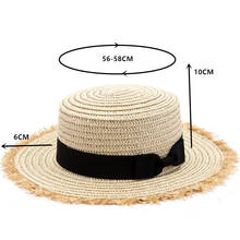 Straw hat Trip caps Leisure Pearl Beach Sun Hats Black Breathable Flower Girl hat 