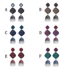 New Fashion Retro Carved Earrings With Rhinestone Printing Trend Pearl Tassel Earrings Jewelry Female. 2024 - buy cheap