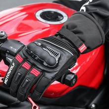 Guantes de Moto para hombre, manoplas de invierno alargadas para pantalla táctil, cálidos, de piel de oveja, calentador de manos, XXL 2024 - compra barato