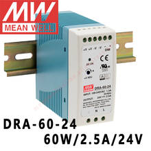 Mean Well DRA-60-24 DC 24V meanwell din-рейка 60W одиночный выход импульсный источник питания 2024 - купить недорого