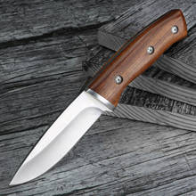 Нож с фиксированным лезвием, зеркальный нож высокой твердости для самообороны, тактический нож для выживания в дикой природе, прямые охотничьи ножи 2024 - купить недорого